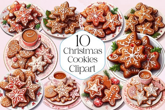 Watercolor Christmas Cookie Clipart Graphic Crafts By SmMedia