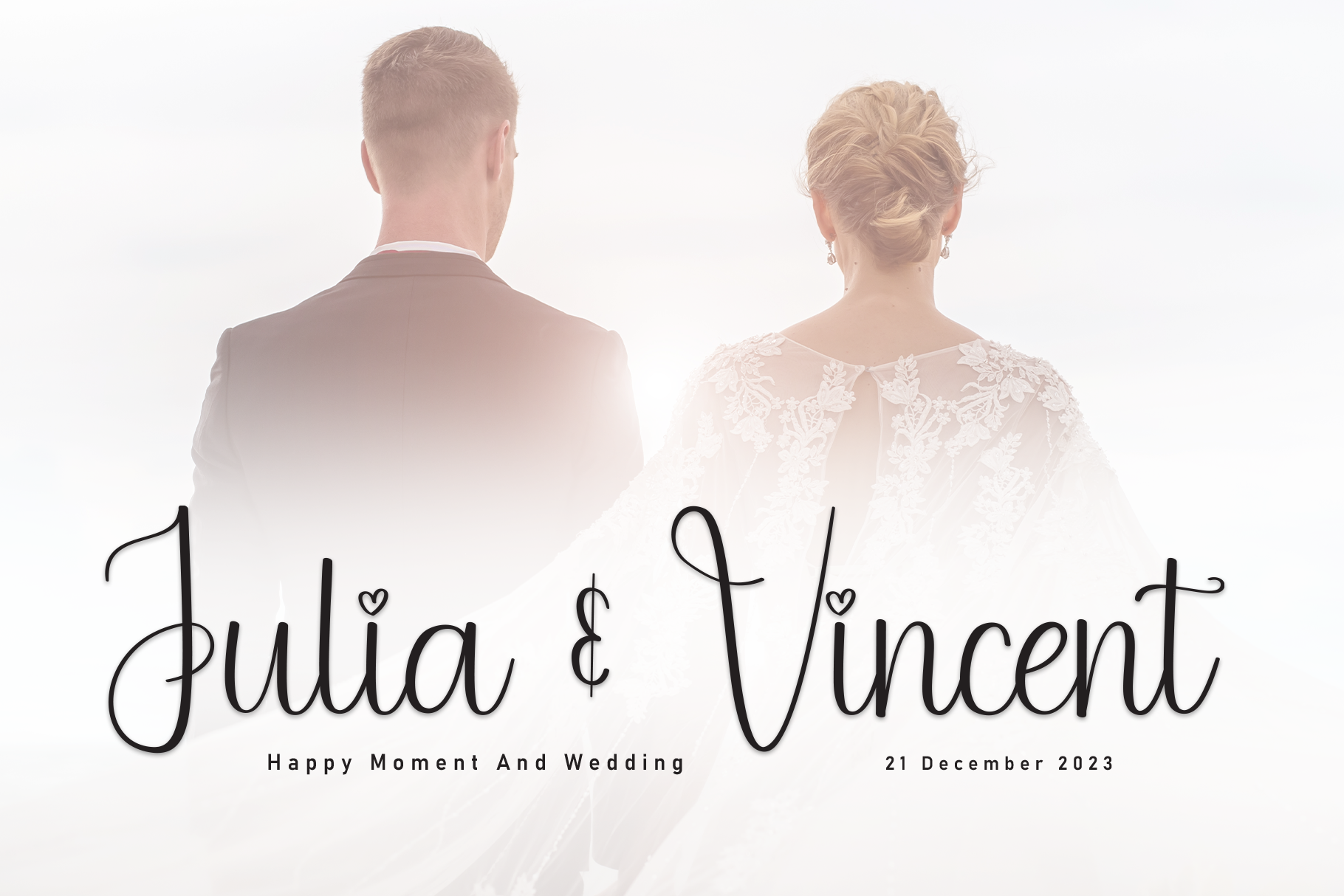 Autography calligraphy script font detail image showing alternates and swashes for formal signage