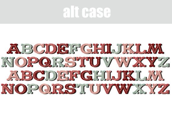 Christmas Circus Font PNG with transparent background - Preview 4