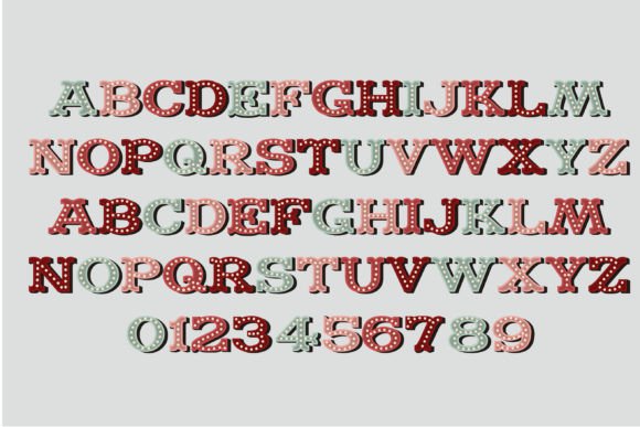 Christmas Circus Font PNG with transparent background - Preview 6