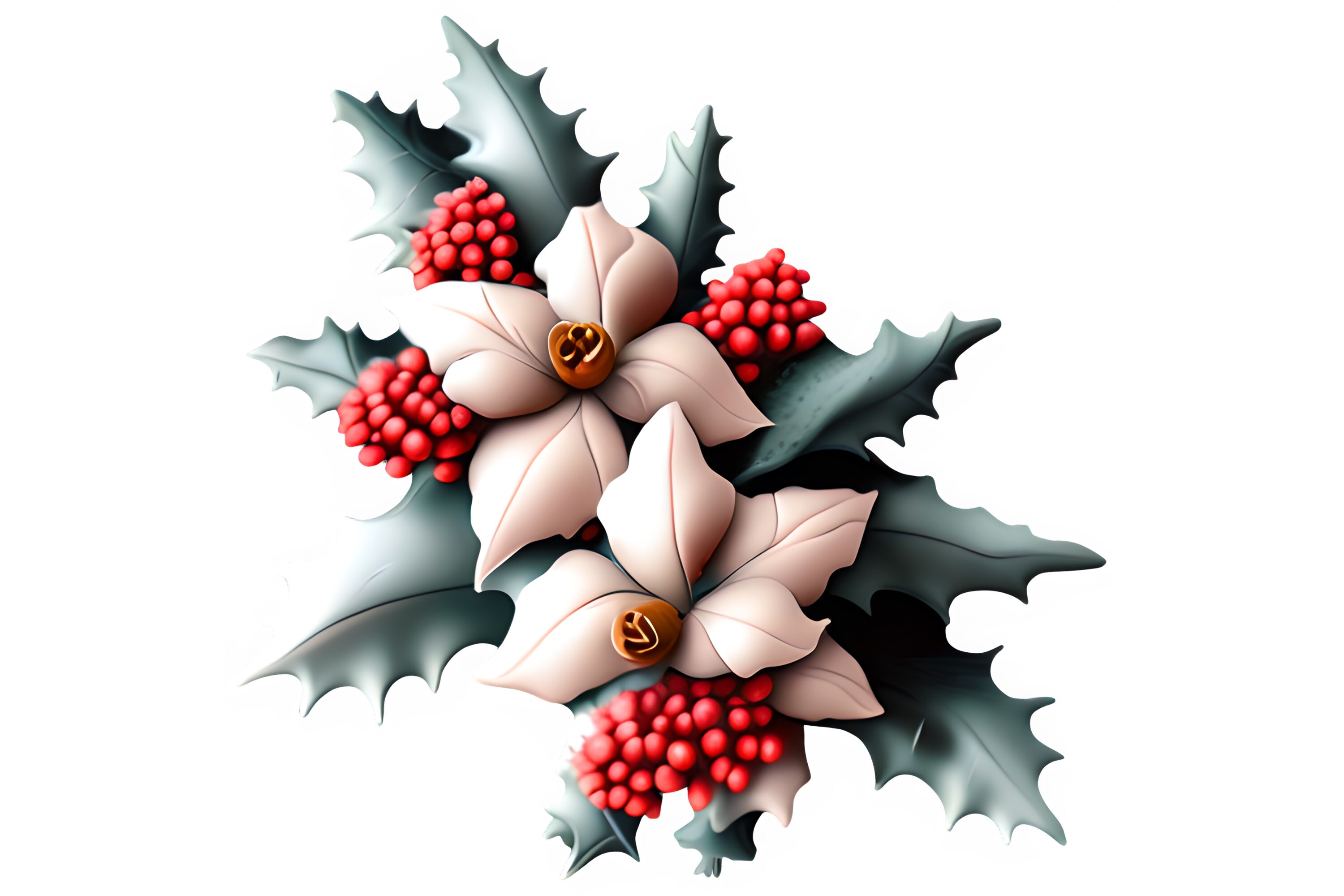 Christmas Flowers 305 Graphic by PubliKado · Creative Fabrica