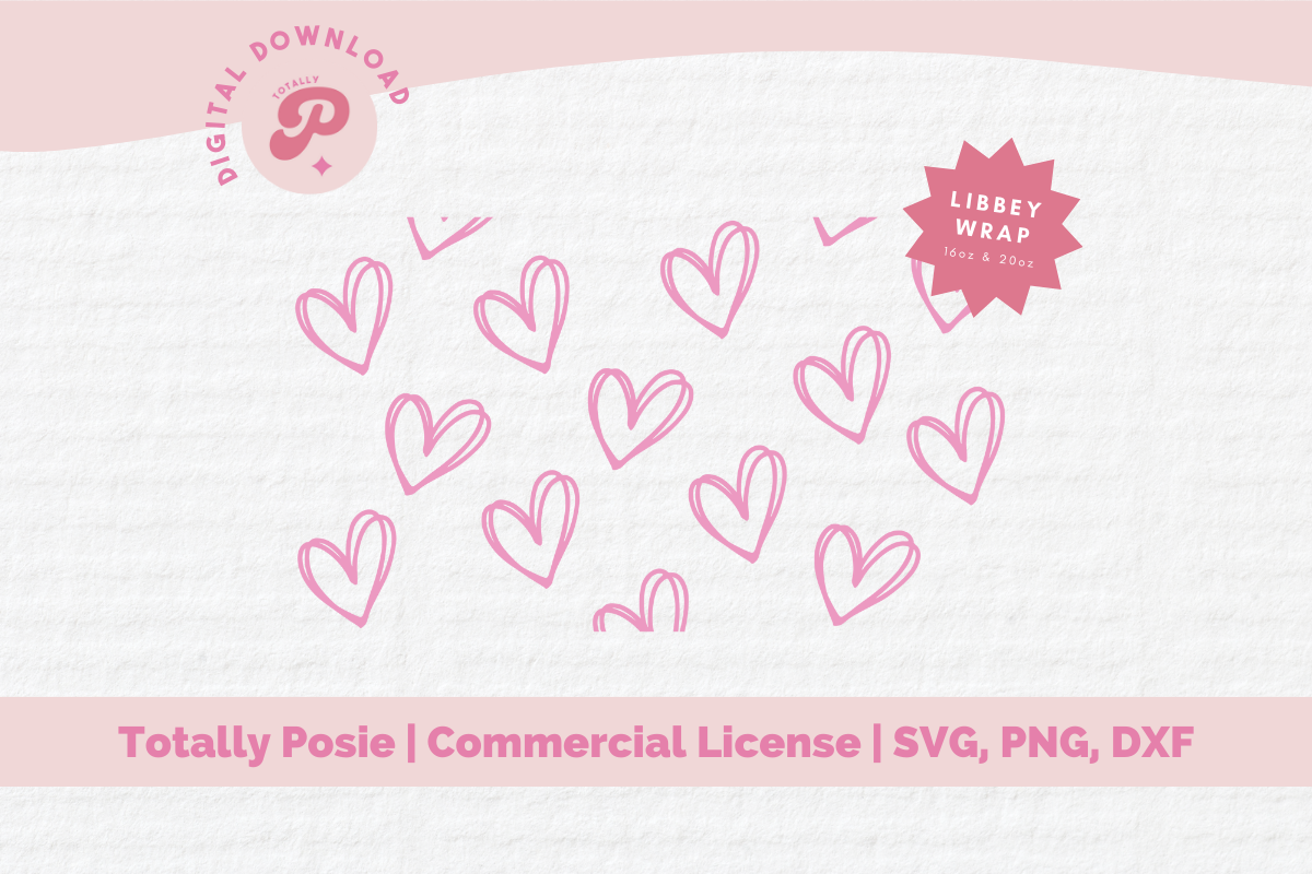 Hearts Glass Can Wrap SVG Graphic by Totally Posie · Creative Fabrica