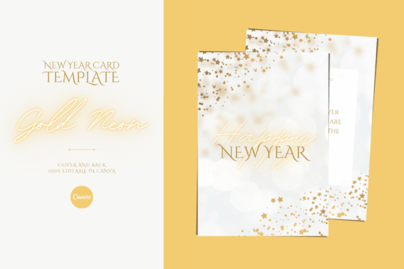 New Year GREETING CARD CANVA TEMPLATE