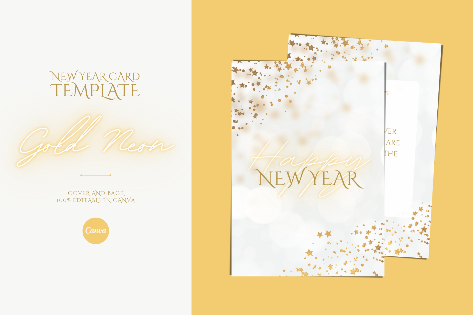 New Year GREETING CARD CANVA TEMPLATE