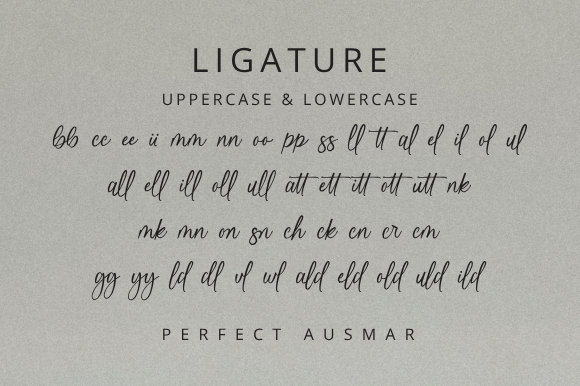 Perfect Ausmar Font PNG with transparent background - Preview 6