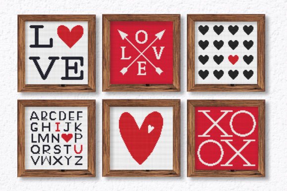 Valentines Day Cross Stitch Bundle Pdf