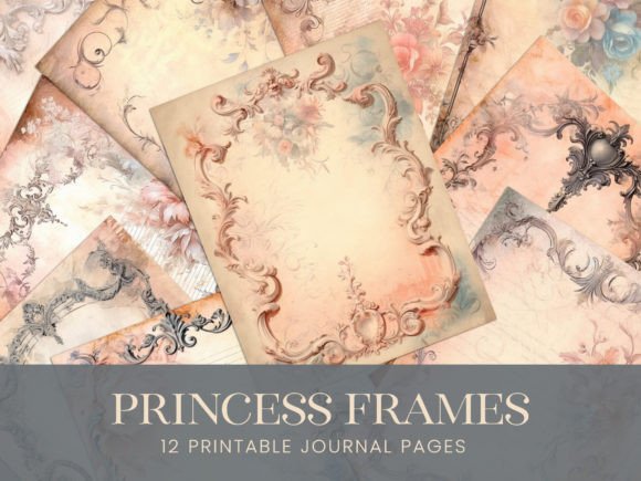 Baroque Princess Frames Rococo Florals