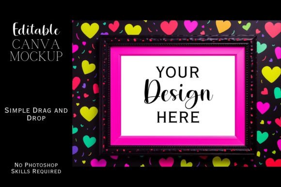 Colorful Neon Canva Flat Lay Mockup 96