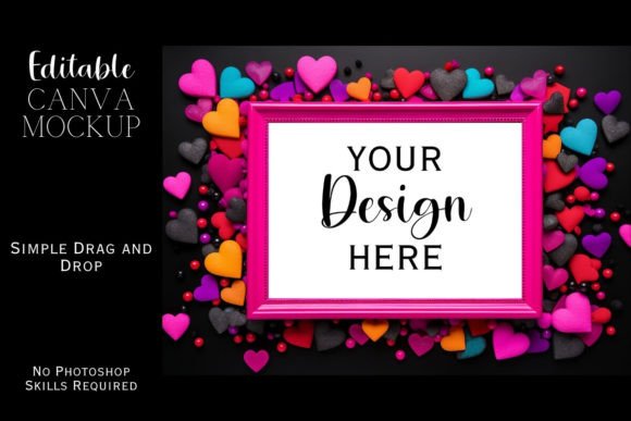 Colorful Neon Canva Flat Lay Mockup 99