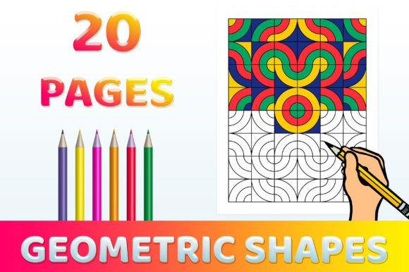 Geometric Shapes Coloring Pages for Kids