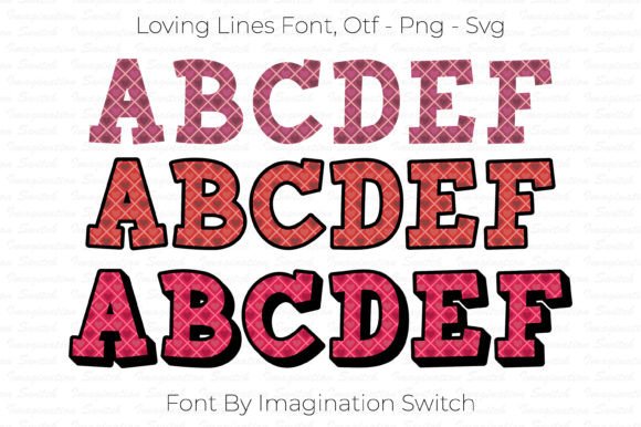 Loving Lines Font PNG with transparent background - Preview 1