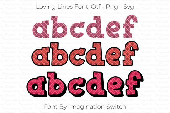 Loving Lines Font PNG with transparent background - Preview 2