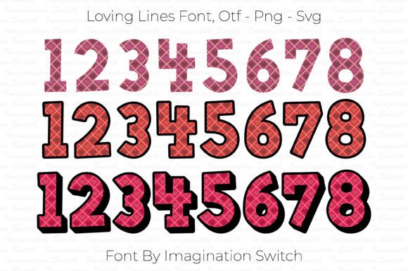 Loving Lines Font PNG with transparent background - Preview 3