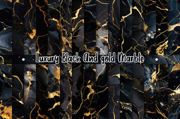 Luxury Black and Gold Marble Background