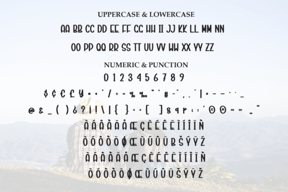 Mountain Vacation Font PNG with transparent background - Preview 6