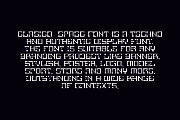 Clasico Space Font PNG with transparent background - Preview 3