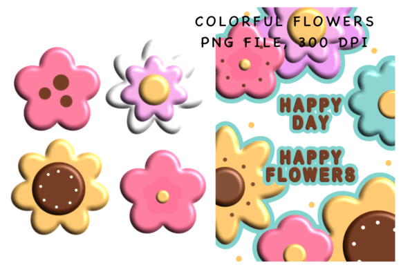 Colorful Flowers Sticker