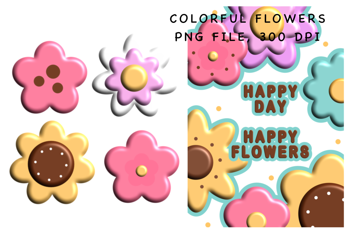 Colorful Flowers Sticker
