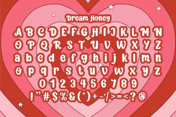 Dream Honey Font PNG with transparent background - Preview 4