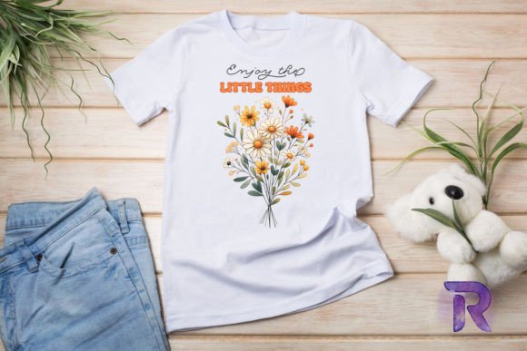 Enjoy Little Things Retro PNG Graphic by Revelin · Creative Fabrica