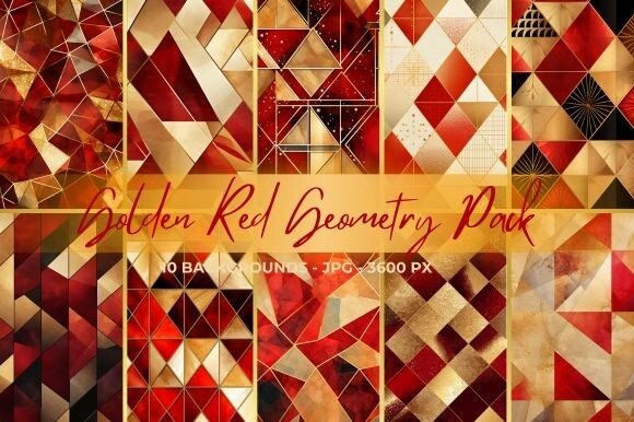 Golden Red Geometry Pack