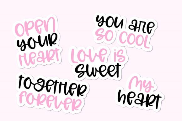 Heart Whispers Font PNG with transparent background - Preview 5