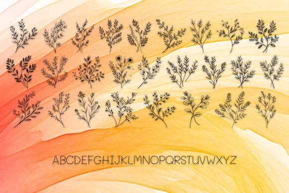 Leaves of Memories Font PNG with transparent background - Preview 1