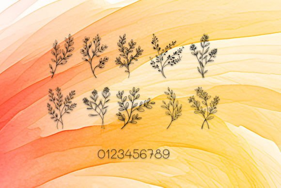 Leaves of Memories Font PNG with transparent background - Preview 3
