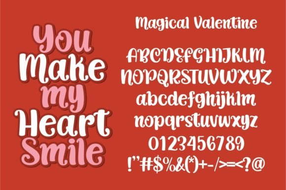 Magical Valentine Font PNG with transparent background - Preview 4