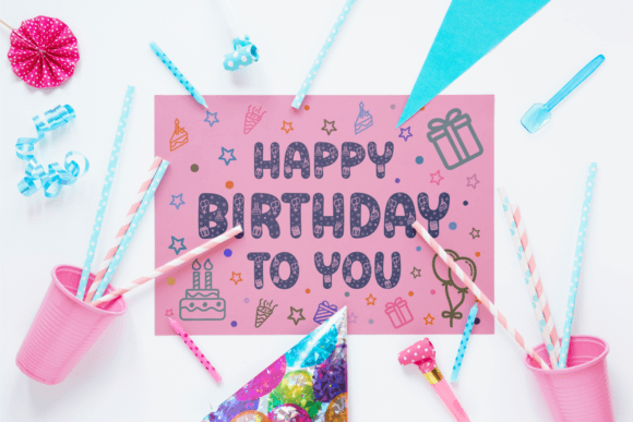 Mother's Birthday Font PNG with transparent background - Preview 1