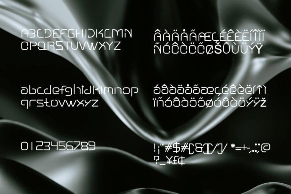 Nuixyber Pro Original Font PNG with transparent background - Preview 4