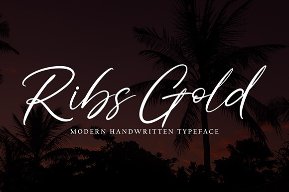 Ribs Gold Font by Pineungtype & Missinklab · Creative Fabrica