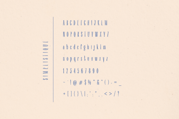 Simplistique Font PNG with transparent background - Preview 1