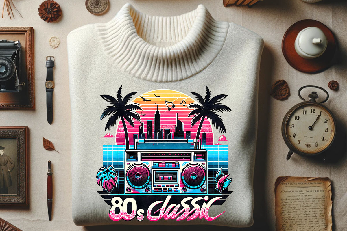 80s Sunset & Palm Trees Graphic by Azommi · Creative Fabrica