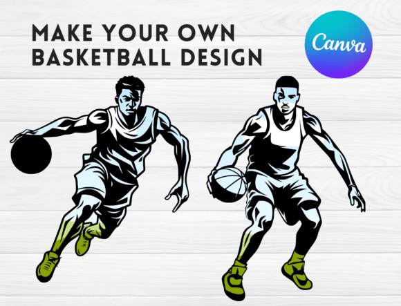 Basketball Canva Frame Template Bundle