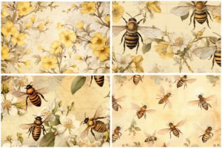 Bee Flowers Scrapbook Paper Pattern Graphic by Wildflower Publishing ...