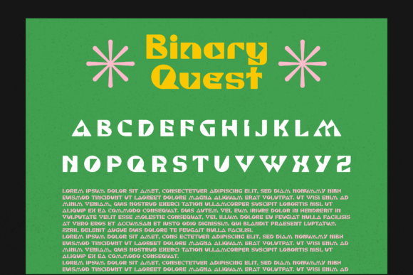 Binary Quest Font - Preview 1