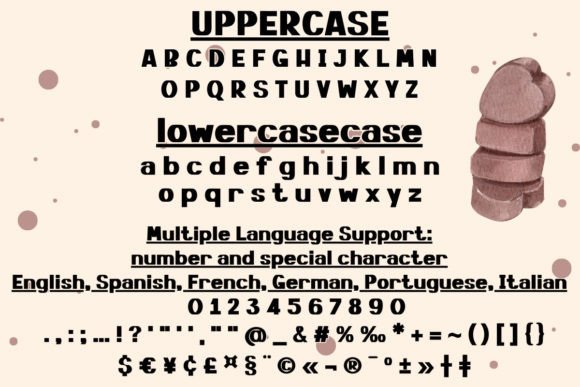 Chocolate Flavor Font PNG with transparent background - Preview 4