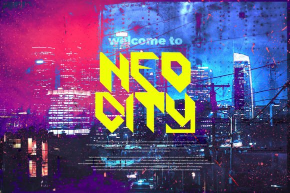 Cybestpunk Font PNG with transparent background - Preview 1