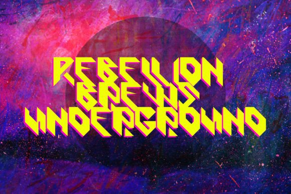 Cybestpunk Font PNG with transparent background - Preview 2