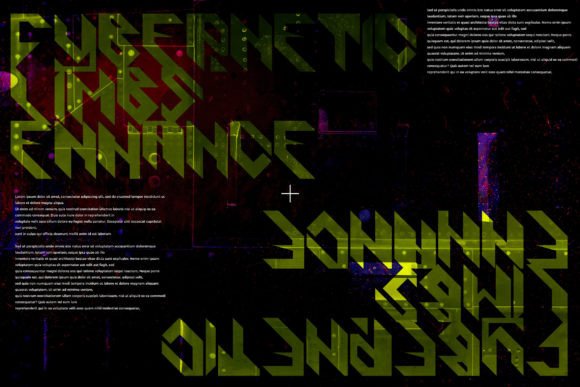 Cybestpunk Font PNG with transparent background - Preview 3