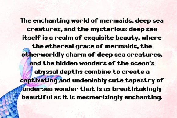 Deep Blue Sea Font PNG with transparent background - Preview 2
