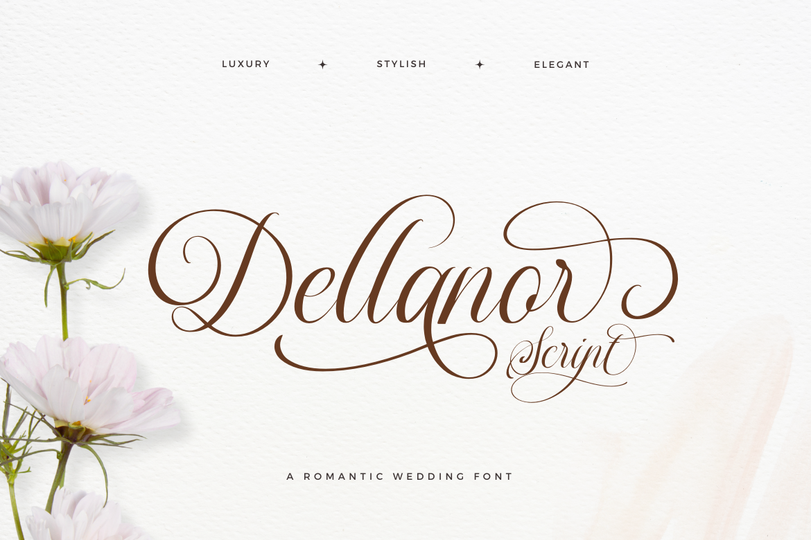 Dellanor Script preview - elegant script for formal event invitations