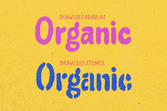 Drawlers Font PNG with transparent background - Preview 1