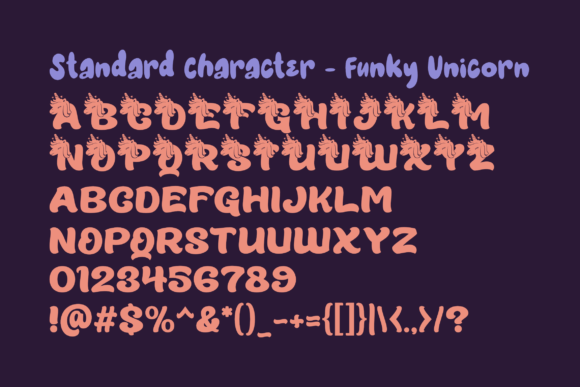 Funky Unicorn Font - Preview 1