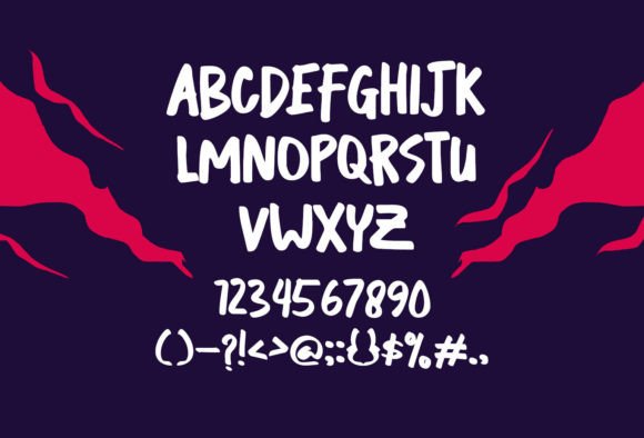 Glukosa Brush Font PNG with transparent background - Preview 2