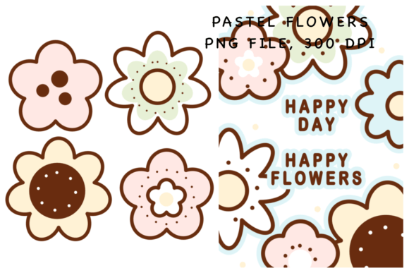 Pastel Flowers Sticker