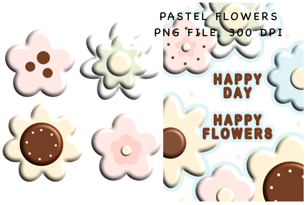 Pastel Flowers Sticker