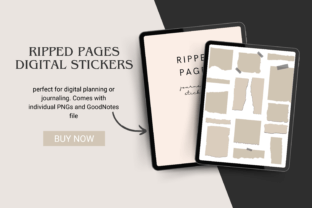 Ripped Pages Digital Journaling Stickers Graphic by CotswoldCoDesigns ...