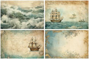Sea Scrapbook Paper Blue Ocean Pattern Graphic by Wildflower Publishing ...